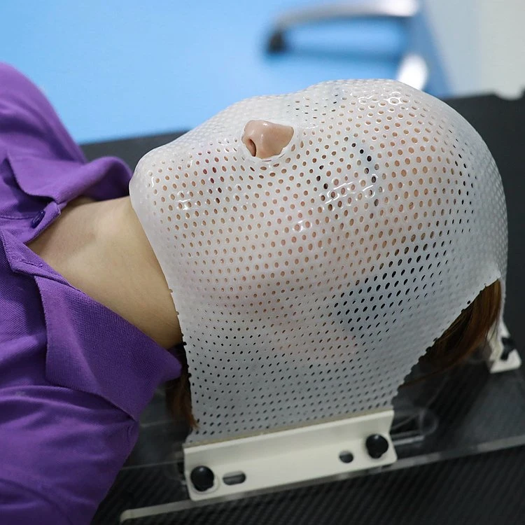 3 clavijas P termoplástico Máscara de cabeza tipo radioterapia inmovilización.