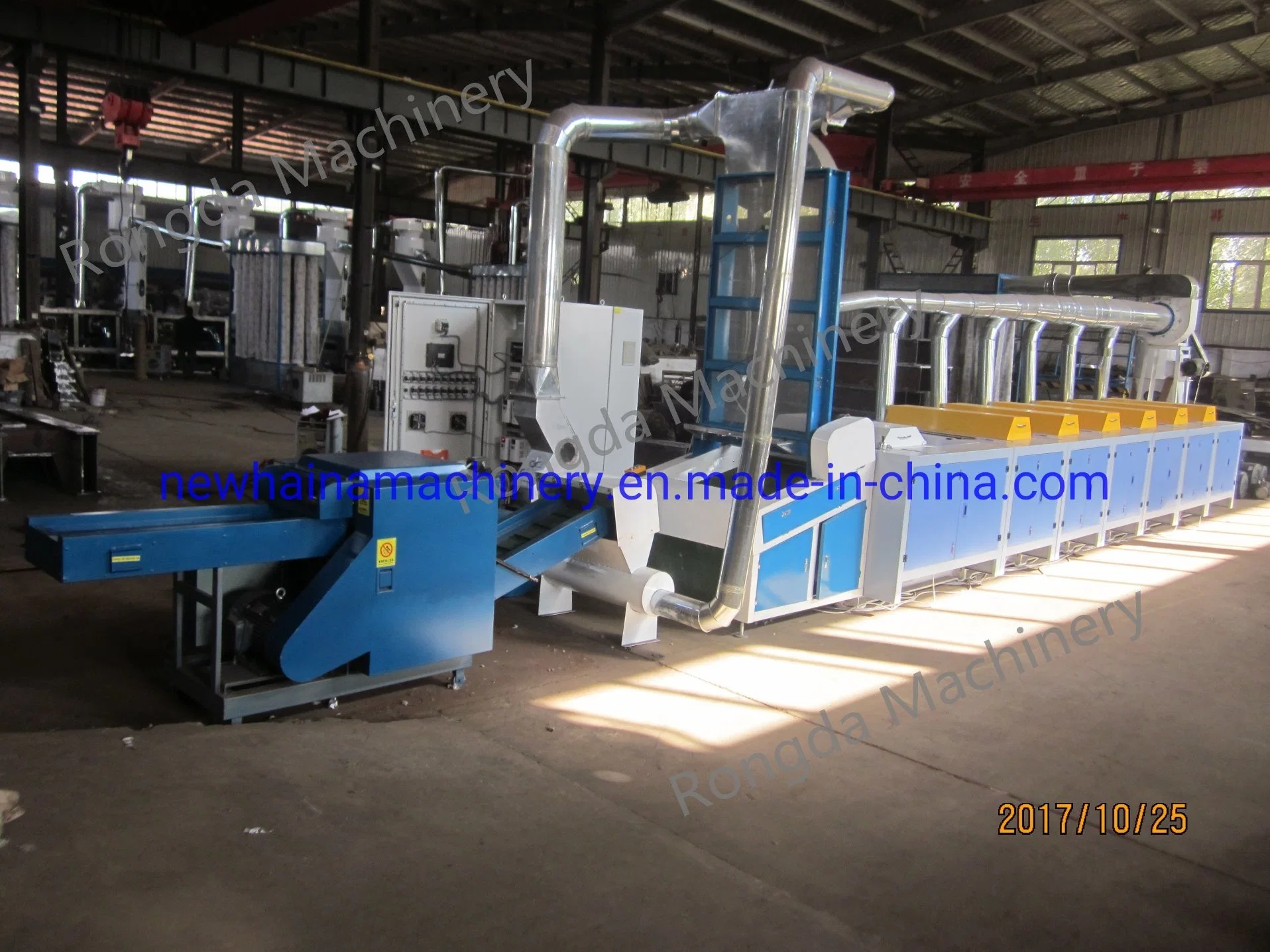 China Factory Opening Machine Textile Cotton Waste Clothes Jeans Tearing Recycling Production Line