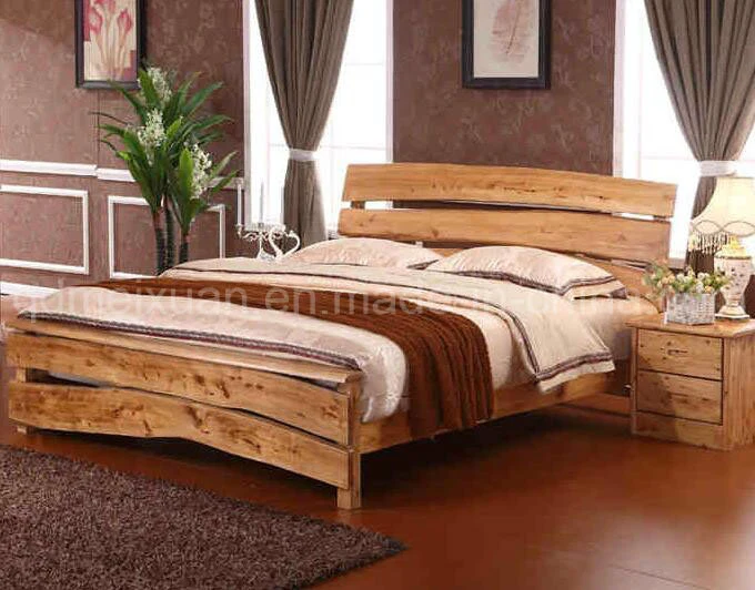Solid Wooden Bed Modern Beds (M-X2828)