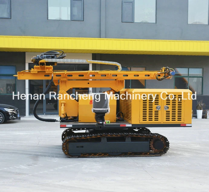 30m Deep Solar Pile Ramming Machine Hydraulic Solar Pile Driver for Screw Pile Drilling Spiral Hole Drilling Rock DTH Hammer Ramming Pile