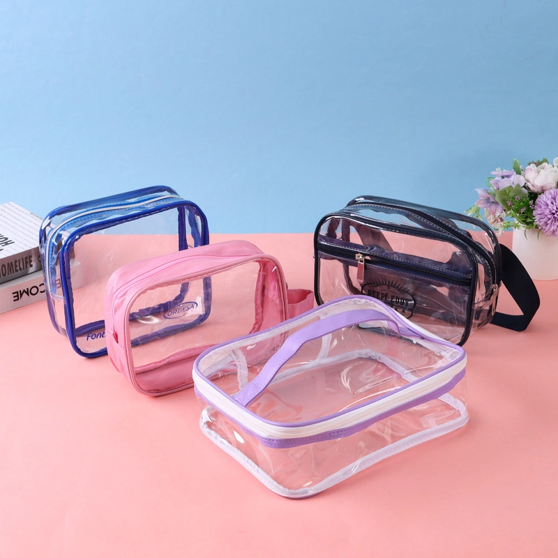 Women Makeup Bag Waterproof Clear PVC TPU Travel Cosmetic Case