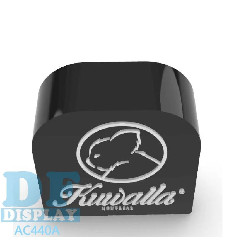 Custom Logo Acrylic Cube Acrylic Block with Black Background Wite Printing Acrylic Block Stand Acrylic Logo Block