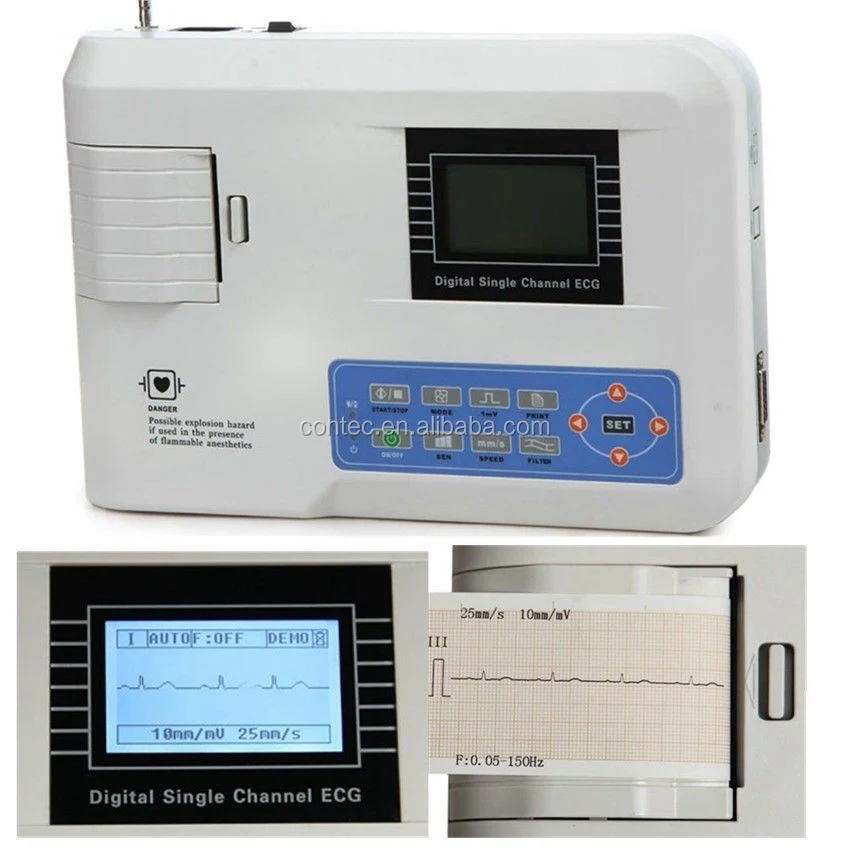 ECG100g CE Contec High quality/High cost performance  Digital Single Channel ECG Machine