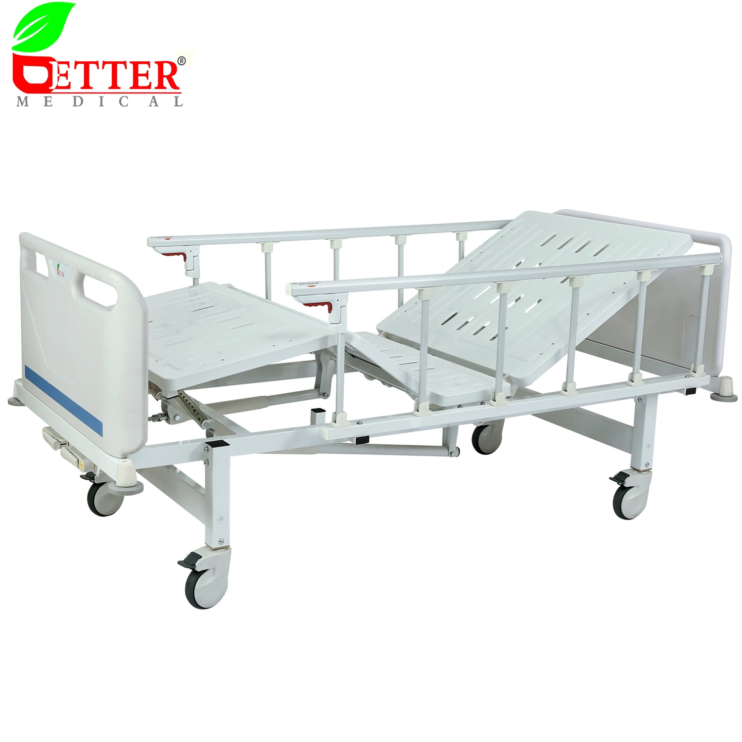 New Arrival Hospital Products 2 Crank Patient Bed with Bumpers