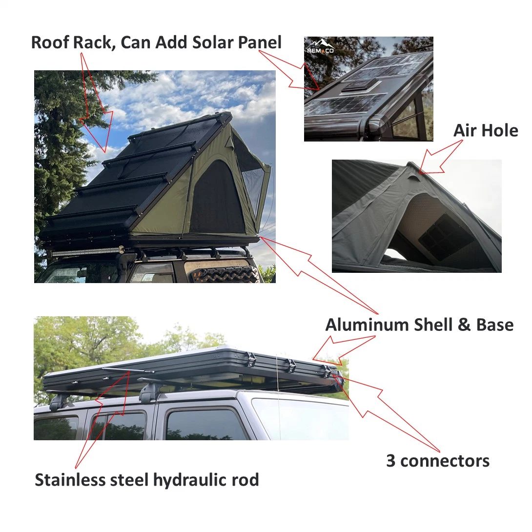 Outdoor Camping 4 Person High quality/High cost performance Car Roof Top Tents