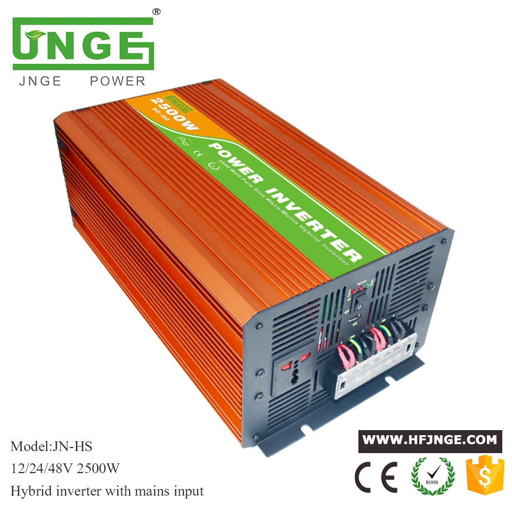 2500W 48V Hybrid Pure Sine Solar/PV Power Inverter With AC Bypass Mode(Auto or Manual Switch Between DC or AC Priority First for Off Grid System)