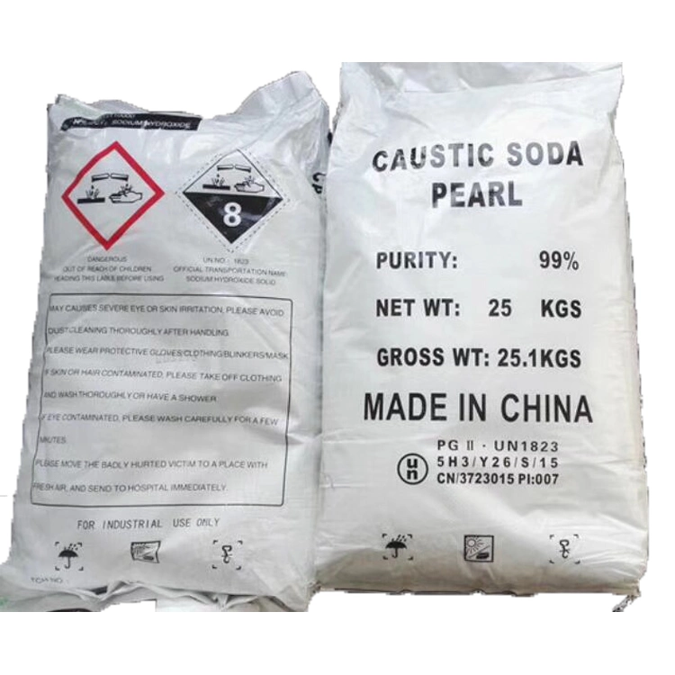 Sodium Hydroxide Naoh Caustic Soda Pearl / Flake 99% China Origin Top Grade Quality