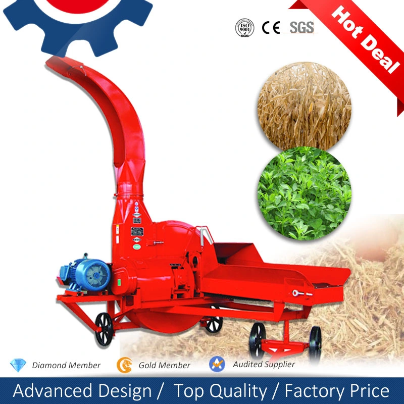 3/4 Blades Blower Type Greens Chaff Cutter for Cow Feed