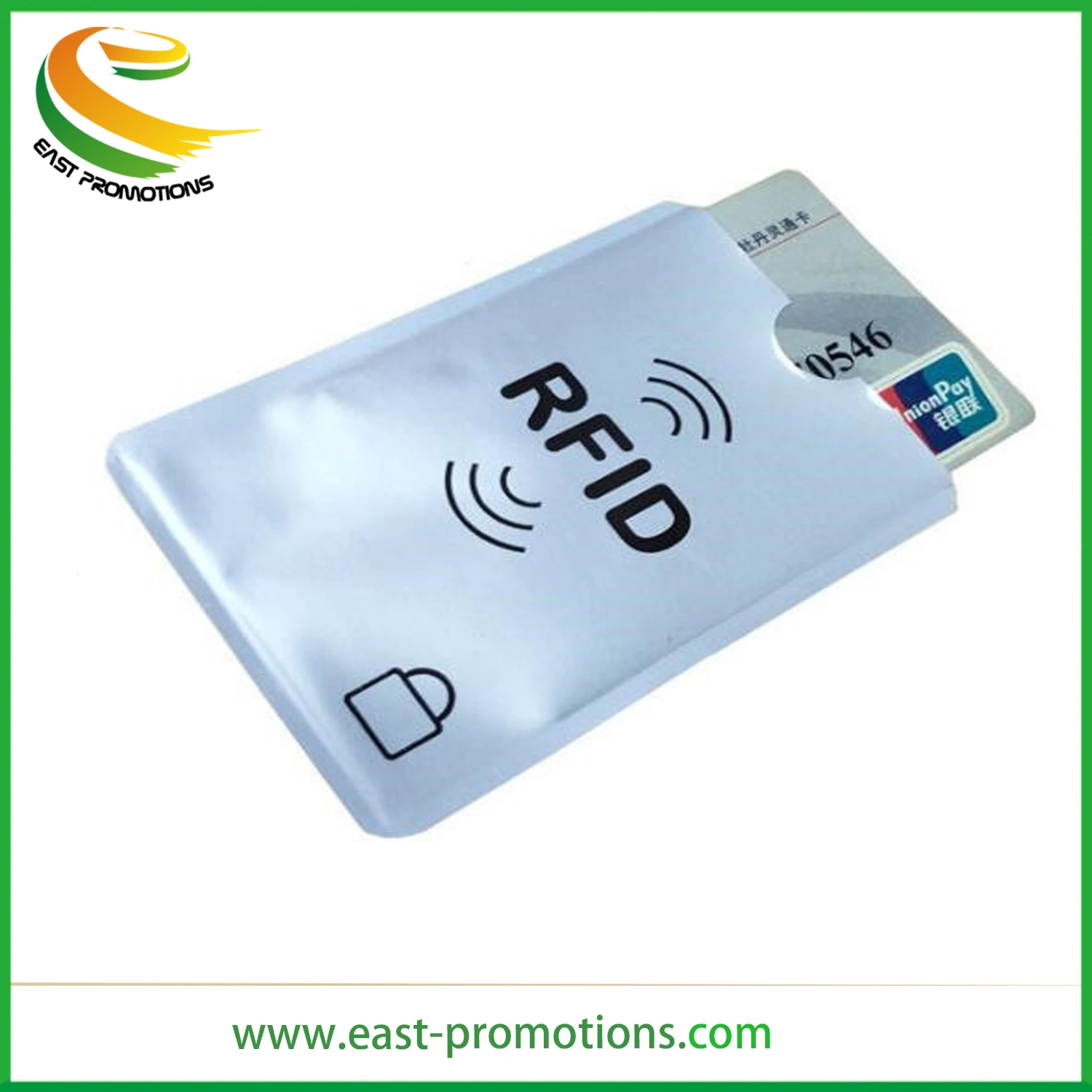 Блокирование всплывающих окон RFID питания держателя карты из алюминиевой фольги для защиты кредитной карты