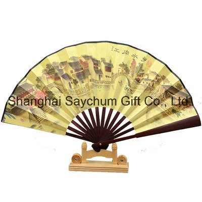 Customise Chinese Folding Bamboo Paper Hand Fan