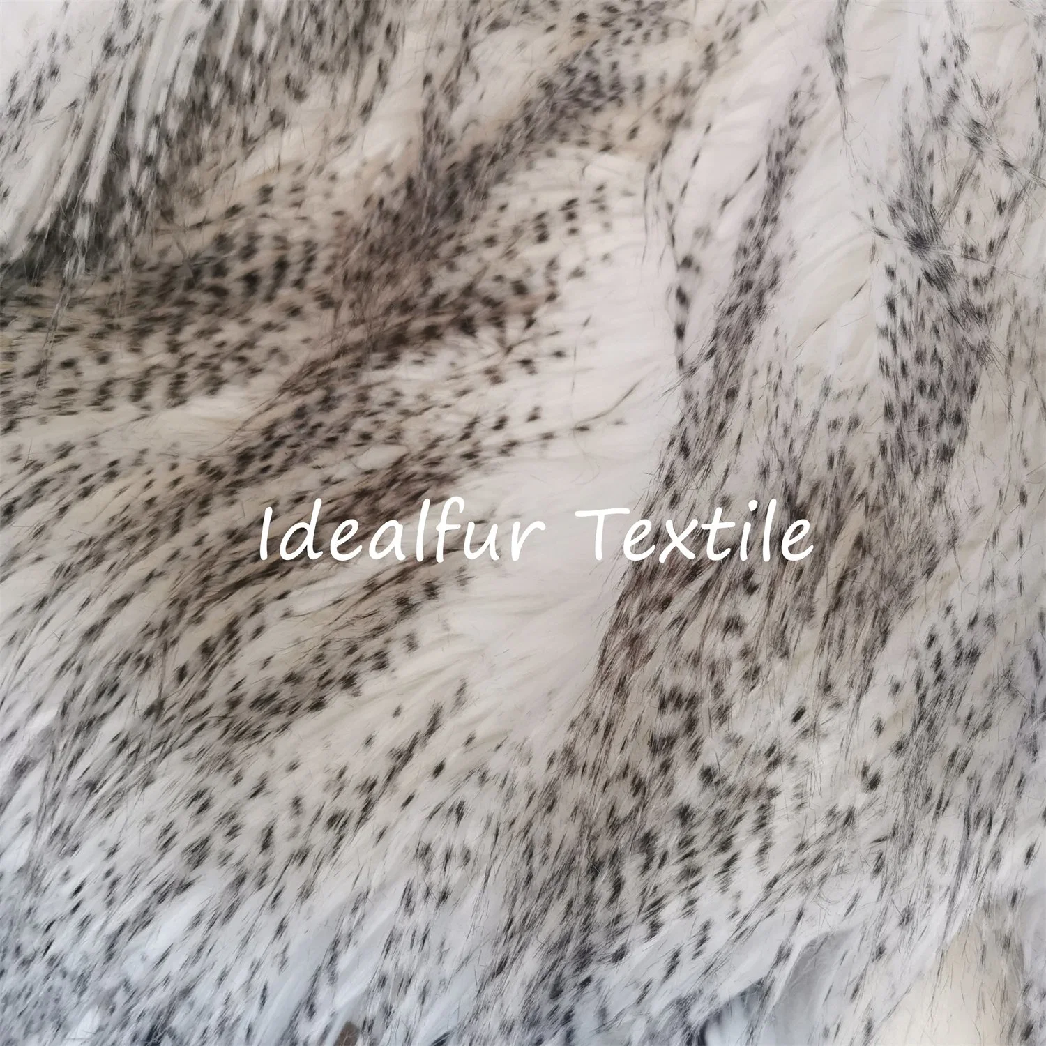 Faux Fur Fabric with Pheasant Feather Design