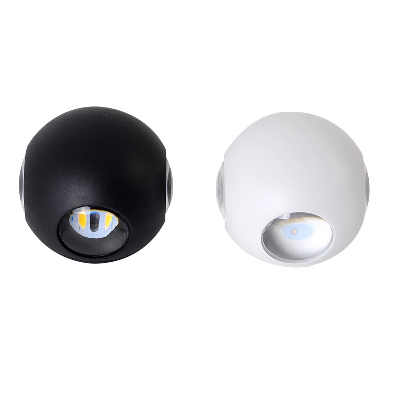 Outdoor Wall Lights LED 12W White Black Round Wall Lights Indoor Outdoor Wall Mounted Lamp for House