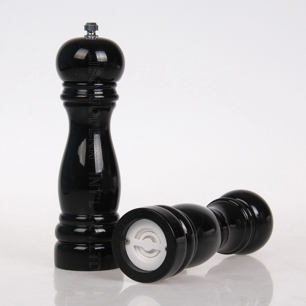 Pepper Mill Wood Ceramic with Strong Adjustable Ceramic Grinder, Herb Grinder Herb Mill Spicy Grinder Spicy Mill