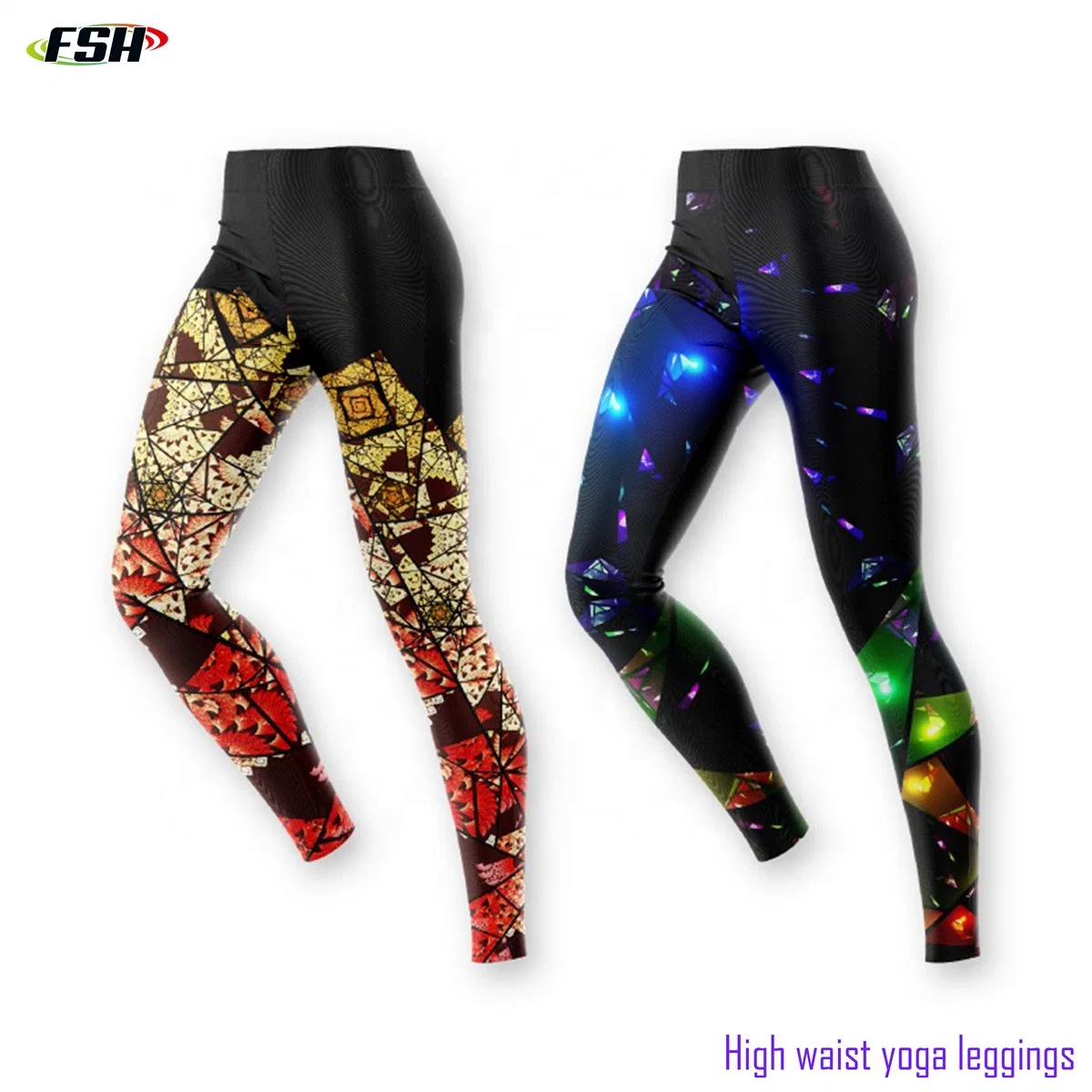 Wholesale/Supplier Custom Sublimation High Waist Leggings Spandex Polyester Yoga Pants