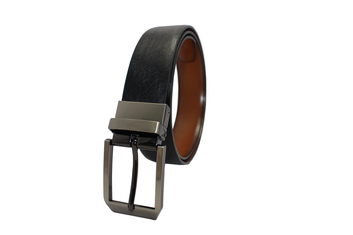 Reversible Belt Leather Dress Belt Leather Belt for Men (35-23006)