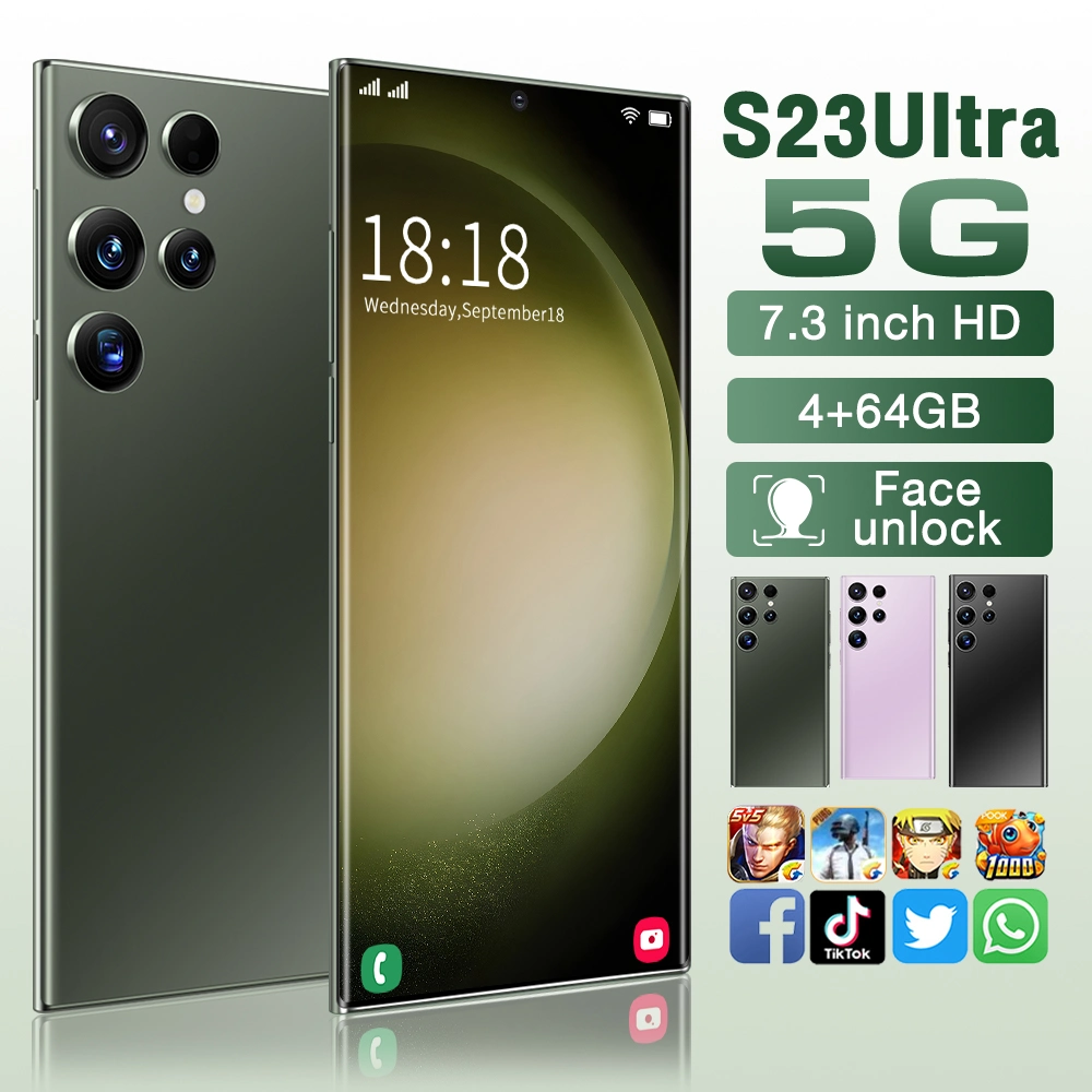 Prêt en stock 8 cœurs S23 Ultra 3+64GB Dual SIM Nouveau smartphone