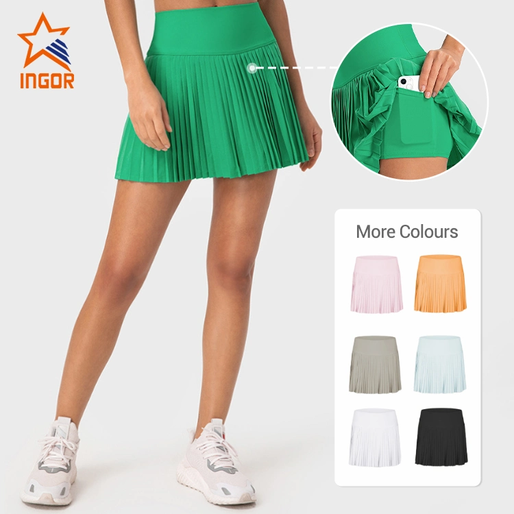 Ingor Sportswear Activewear Clothing Manufacturers Women Custom Apparel Tennis Golf Skirts, Gym Fitness Workout Running Sports Wear