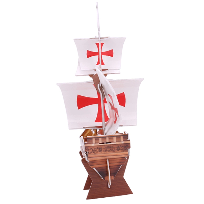 Educational Toys 3D Jigsaw Puzzles Chinese Santa Maria 3D Model Vessels Boat Puzzles Sailing Vessel DIY Miniature Model