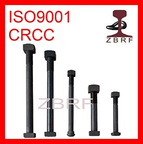 Railroad Square Bolts with Nut and Washer for Rail Fastening