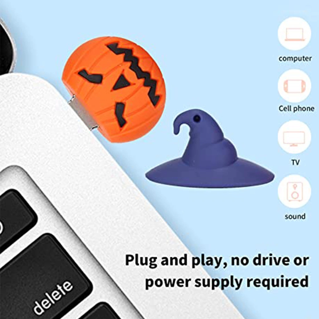 8GB 16GB 32GB 64GB Pumpkin Shape USB 2.0 Flash Drive USB Stick Pen Drive Cle USB 4 En 1 Laptop Computer PC