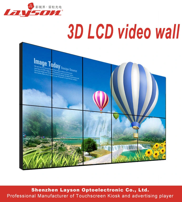 Pantalla LED de 43 pulgadas de pantalla plana LCD de la publicidad de la pared con pared de vídeo 3D