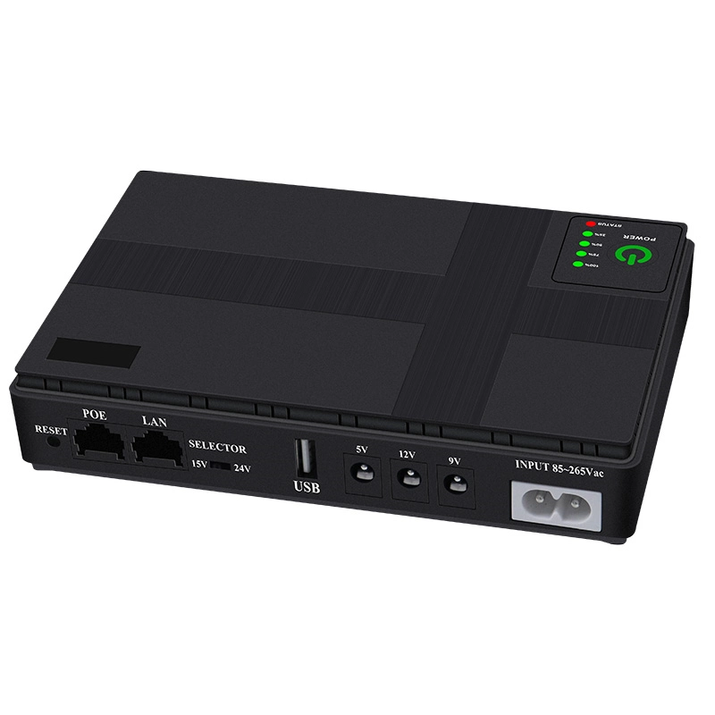 Nueva llegada Mini DC UPS 12V 24V 5V 9V Poe Mini UPS USB de respaldo de tiempo prolongado para router WiFi