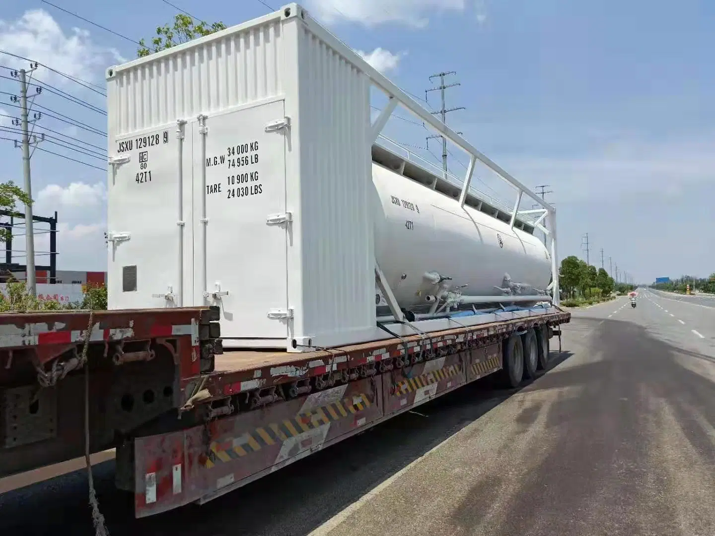 40FT 50cbm ISO Powder Tank Container Power Tanker Bulk Cement Container Tank