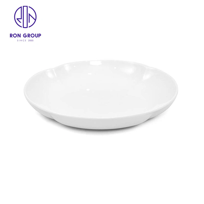 Steak Plate Pure White Ceramic Round Western Dish Ali Soup Plate