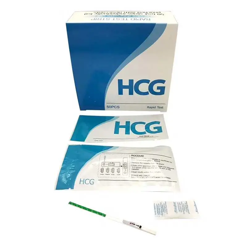 Teste de gravidez HCG de detecção precoce, Teste de HCG de gravidez rápida, tira de dispositivo de teste HCG para uso doméstico e clínica