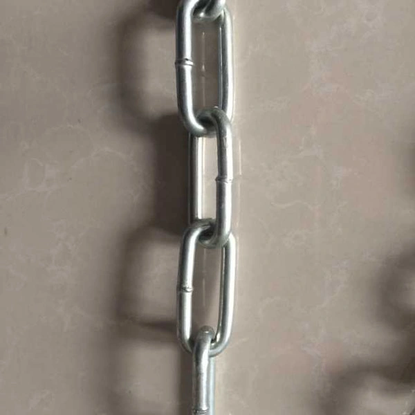 Zinc Plated Electro Galvanized DIN 5685 C Long Link Chain