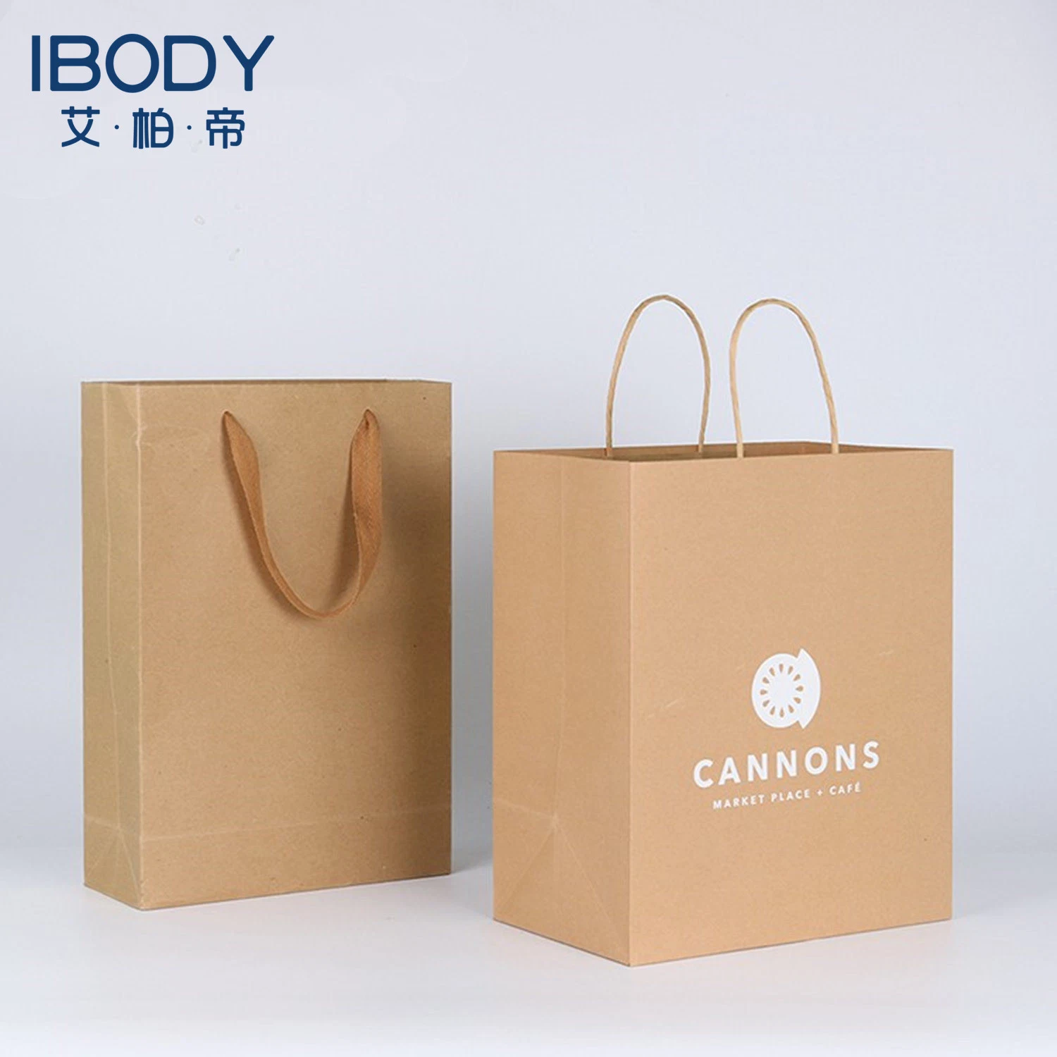 Best-Selling Customized Gift Handles Kraft Paper Shopping Bags and Logo Printing