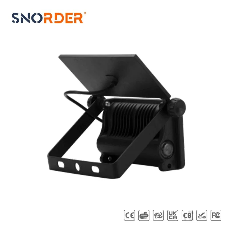 Wholesale/Supplier OEM Made in China 200lm Black Solar Floodlight ABS Body + Tempered Glass Lens IP54 Solar Lighting 2 Years Warranty with CE RoHS