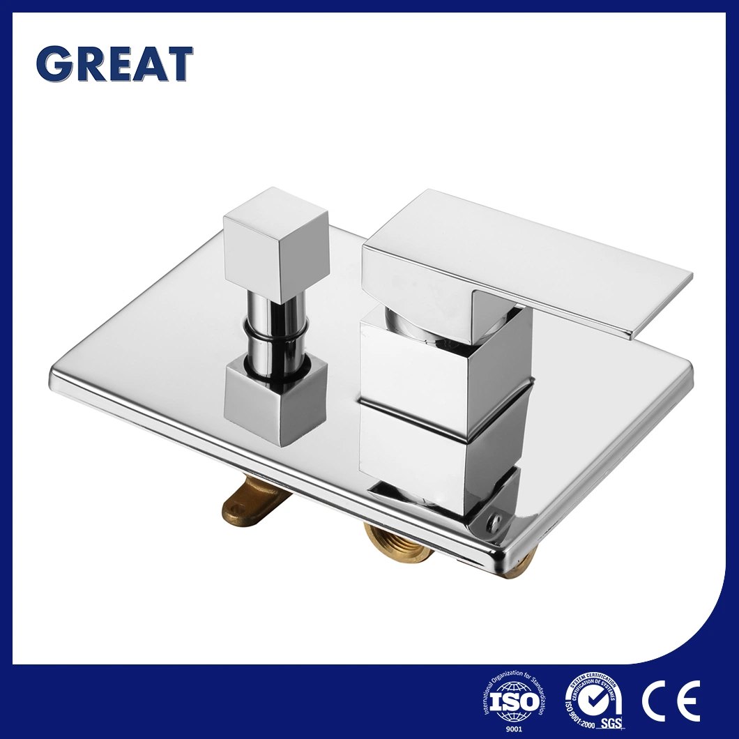 Great Concealed Bathroom Shower Hot Cold Mixer Manufacturing Square Concealed Shower Faucet China Gl5025A501 Dual Control Concealed Shower Mixer