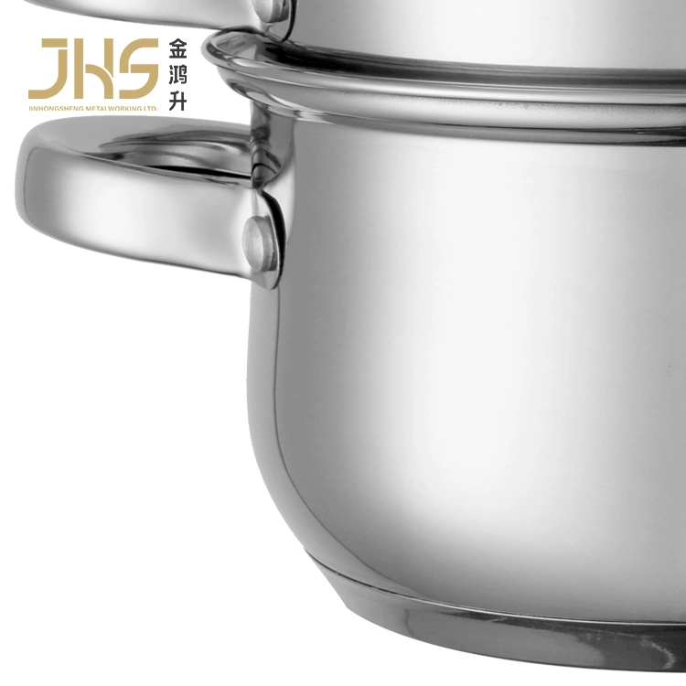 Kitchen Cookware Stainless Steel 2 Layer Cooking Food Steamer Cooking Couscous Pot