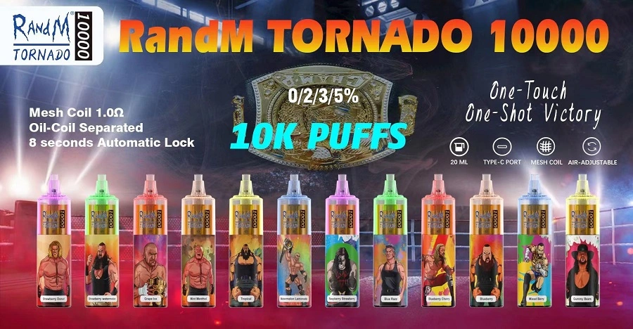Original Randm Tornado Vape 10000 Puffs Disposable/Chargeable vapes 12 Colors