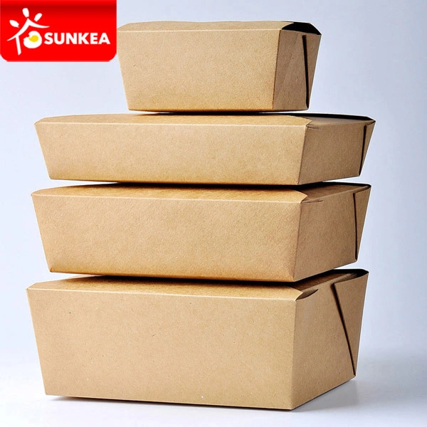 Disposable Take out Salad Box Food Packaging Cardboard Boxes Take Away Paper Container