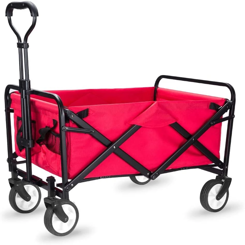 150 Pound Capacity Outdoor Camping Garden Utility Wagon Yard Cart Transport Cart 90kg / 198 Lbs Max Load, for Outdoor/Festivals/Camping