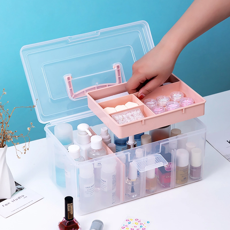 3624-O Desktop Powder Skin Care Organizer Air Cushion Manicure Cosmetics Organizer Eye Shadow Makeup Storage Box