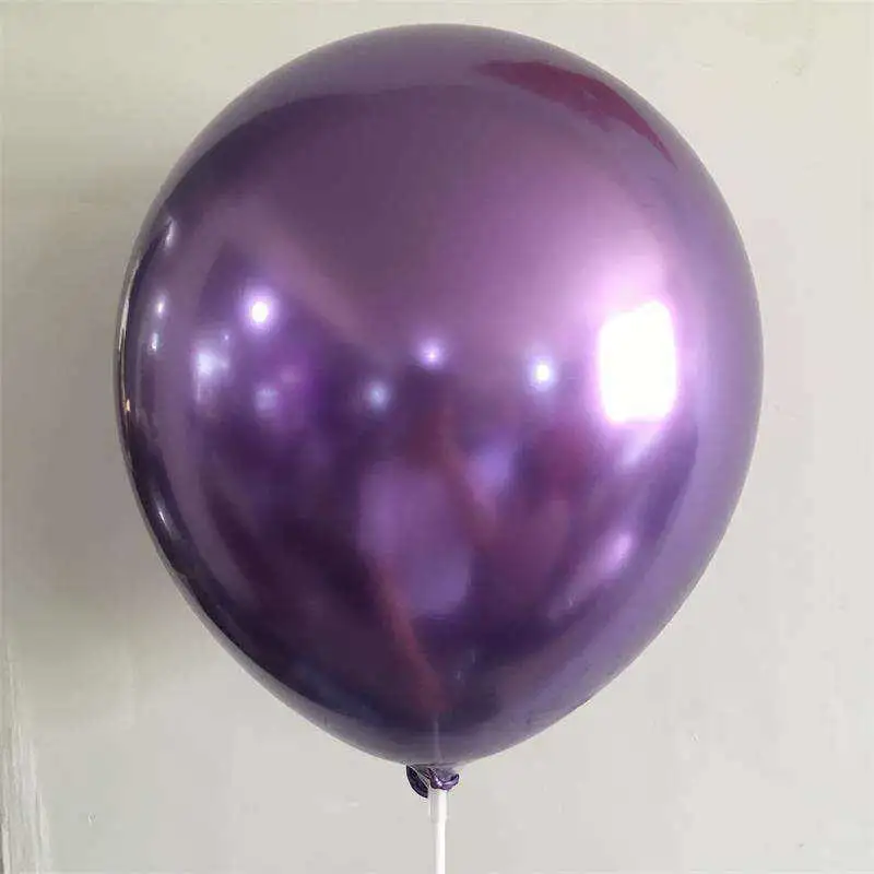 Atacado Balões de 12 polegadas parte fornece decorações Chrome Balloons set Balão de Latex espessado