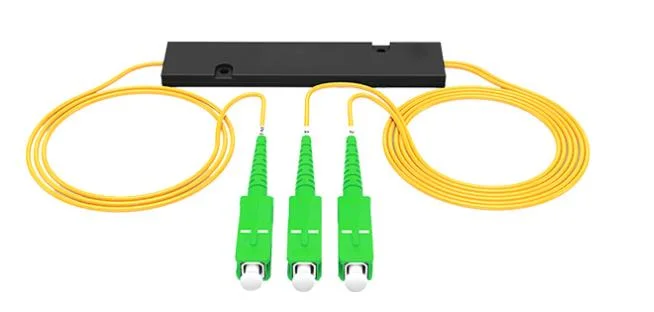 Módulo de comunicación óptica divisor FTB tubo de acero 1X2 Fibra óptica Acoplador FBT para sistema CATV con tubo suelto