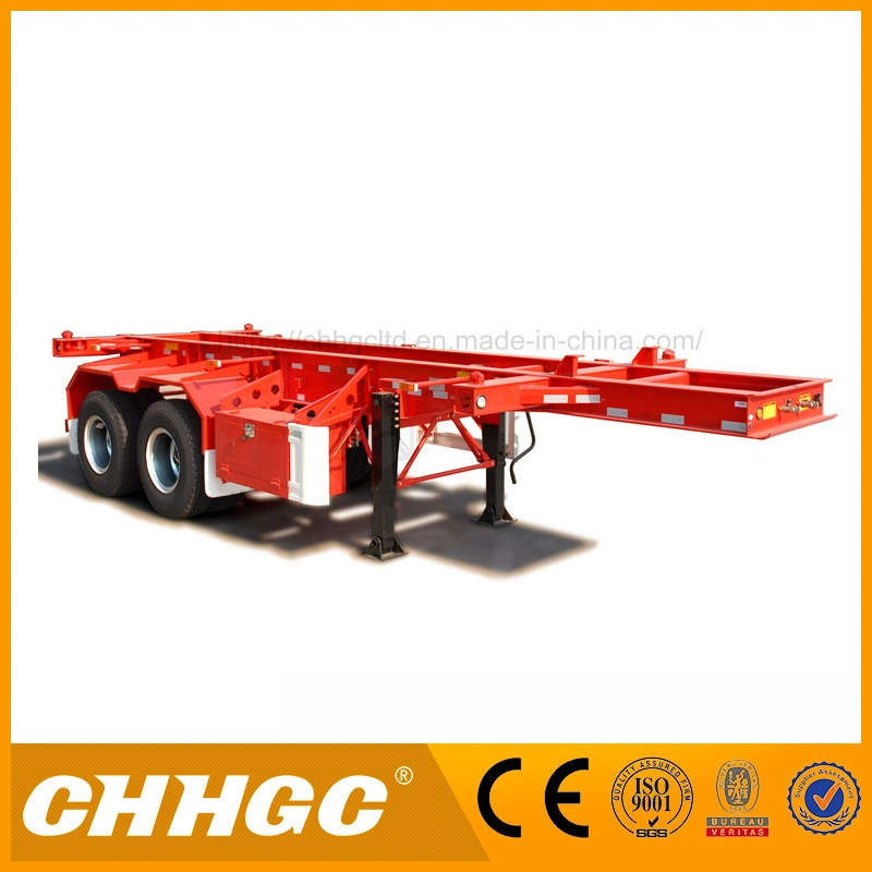 Load Capacity Skeletal 90t Lowbed Container Transport Semi Trailer