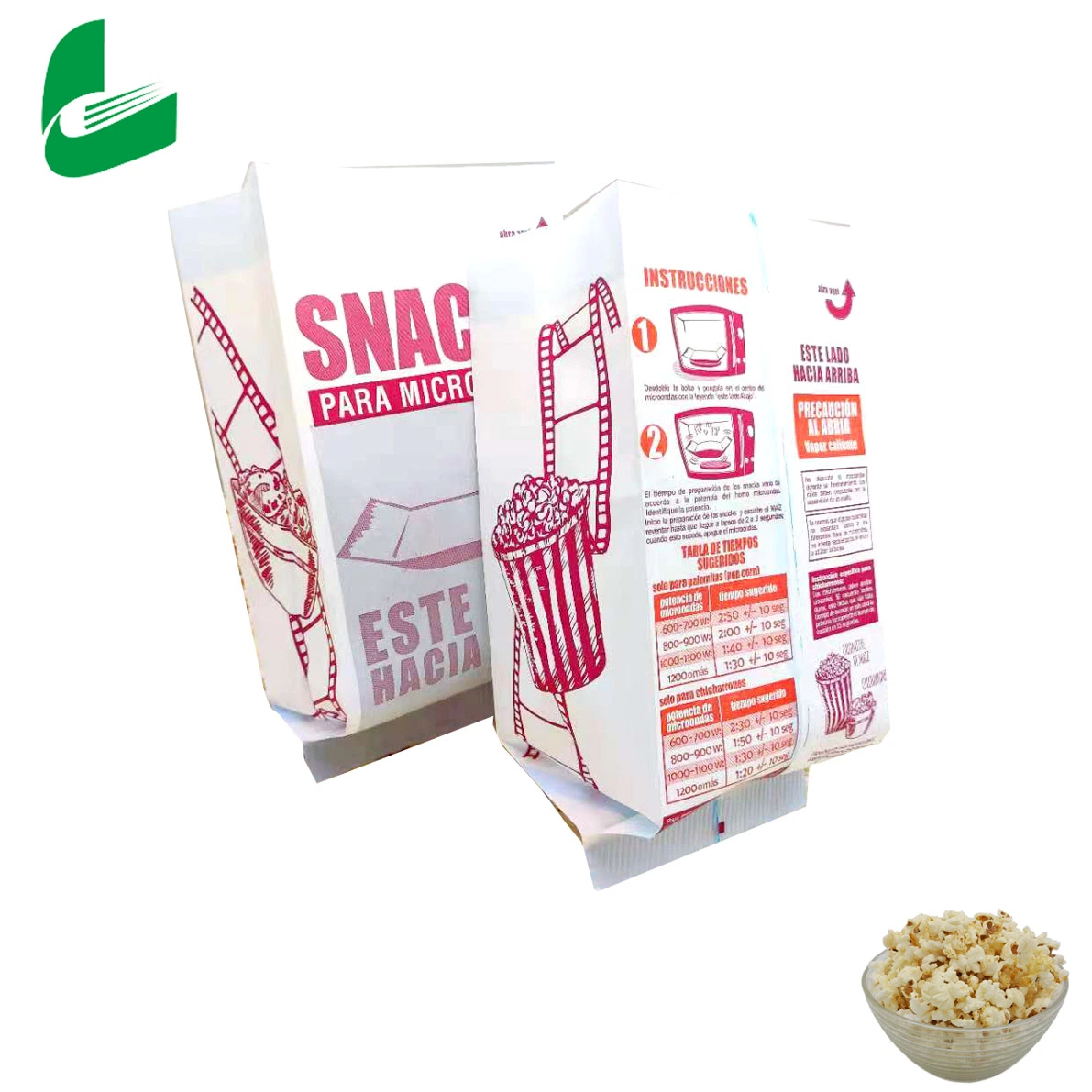 Wholesale Making Brand Oil Proof Microwave Popcorn Paper Bag