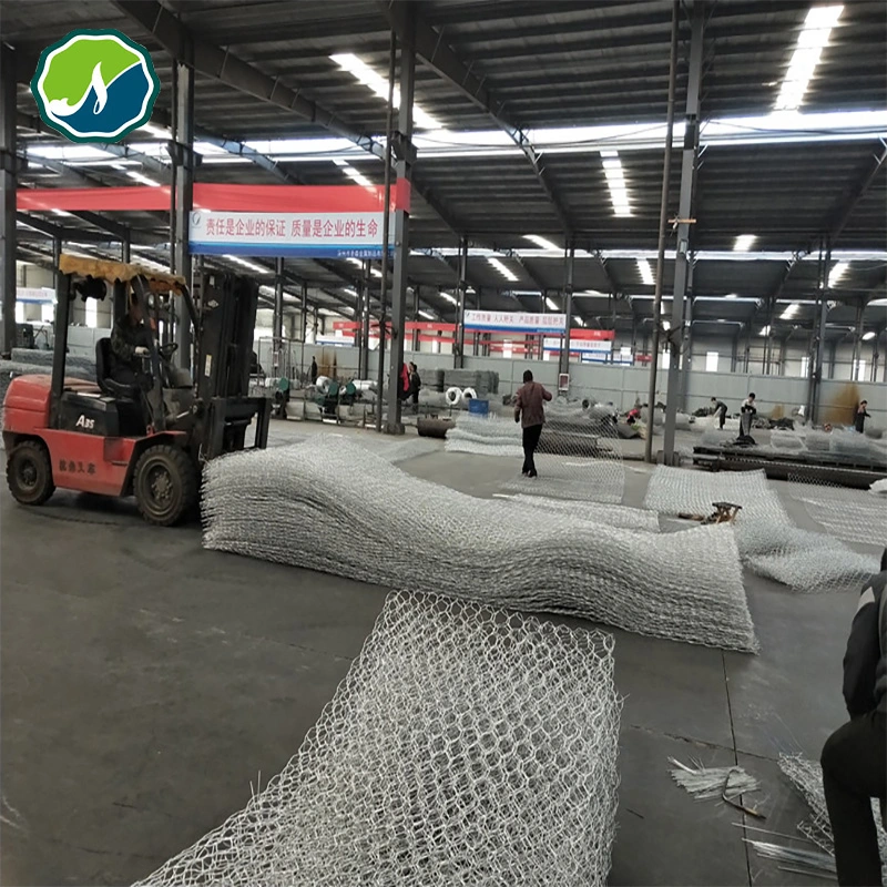 HDP fábrica de acero galvanizado recubierto de PVC Pet Cesta Gabion hexagonales de poliéster/Gabion Box de piedra