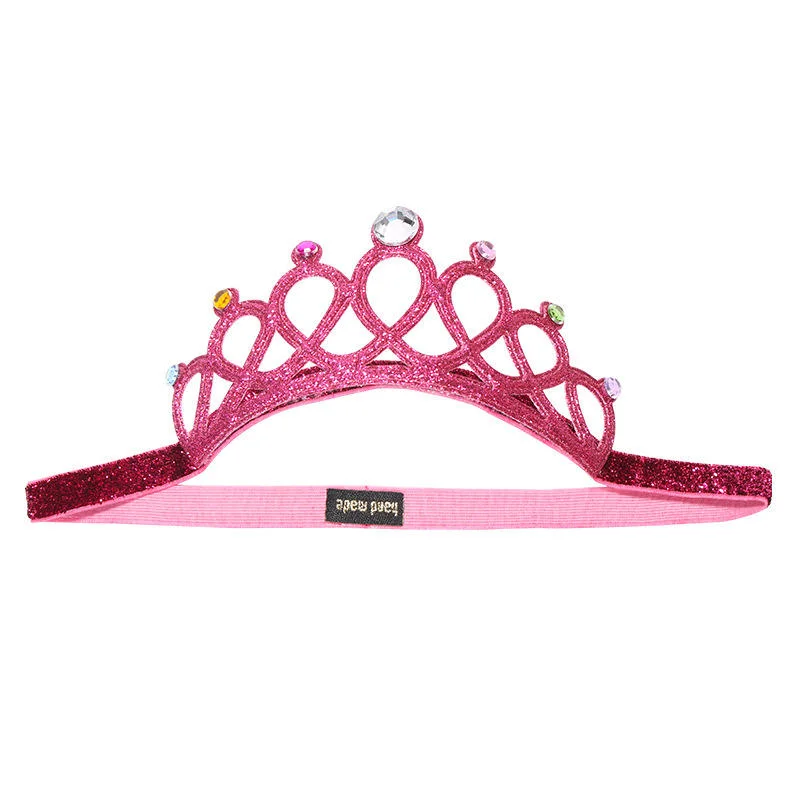 Bébé enfants strass paillettes Princesse bandeau filles cheveux Accessoires simple Articles de chapellerie Crown Tiara Party bijoux de cheveux