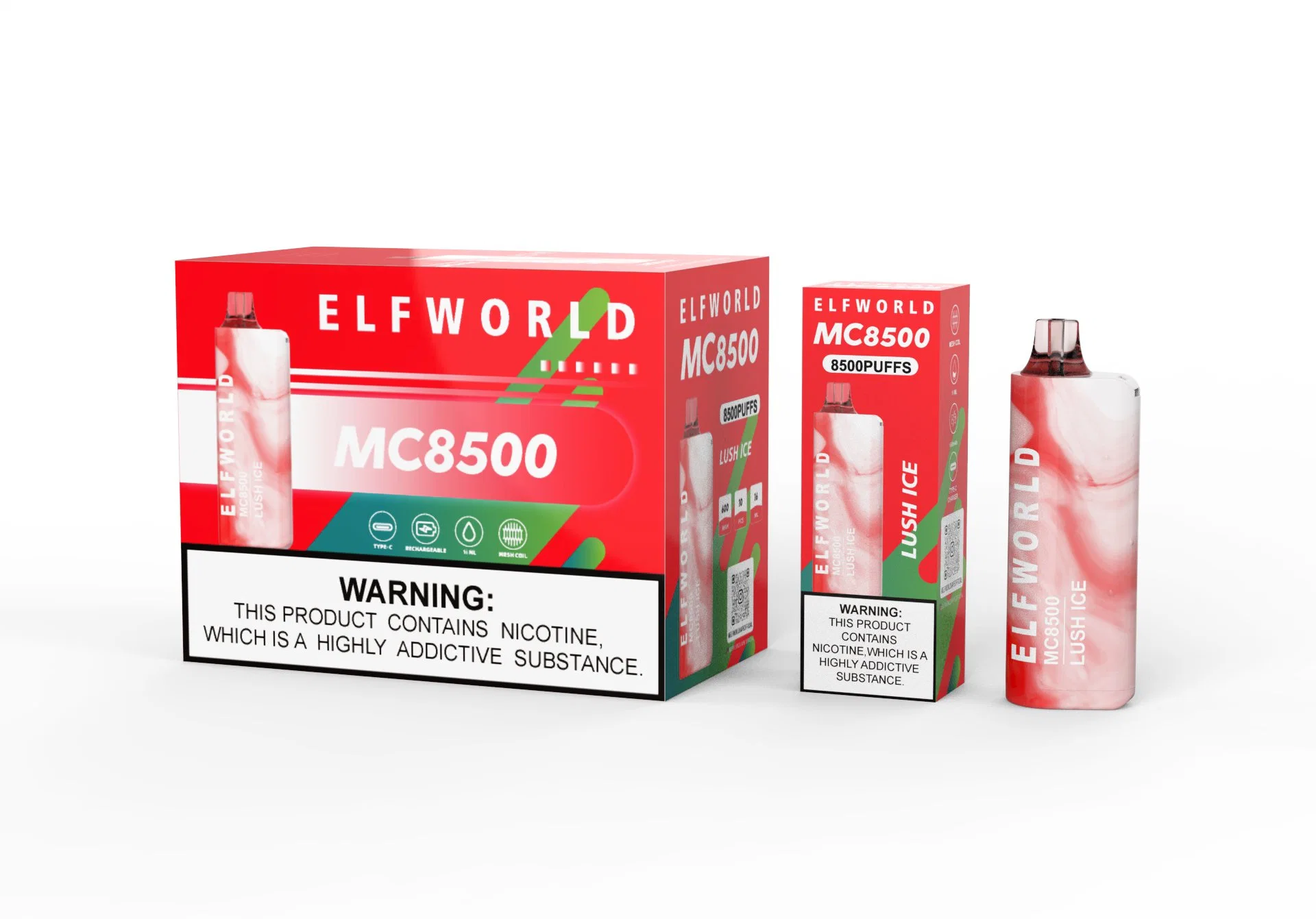 Wholesale/Supplier Original Brand Elfworld Mc 8500 Puffs Disposable/Chargeable Vape Pen