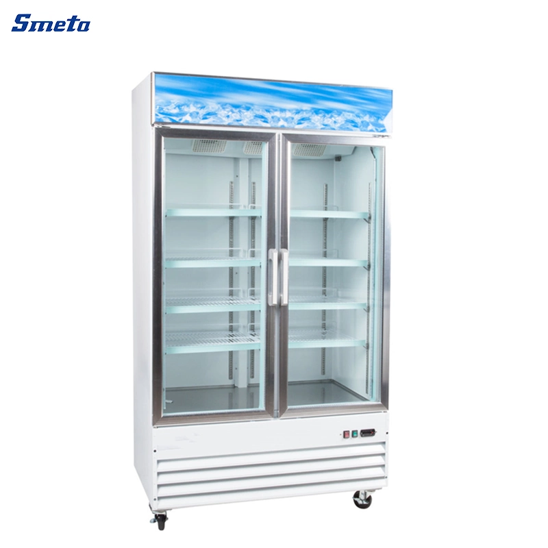 Smeta Cake Gelato Ice Cream Double Glass Display Cabinet Showcase Cooler