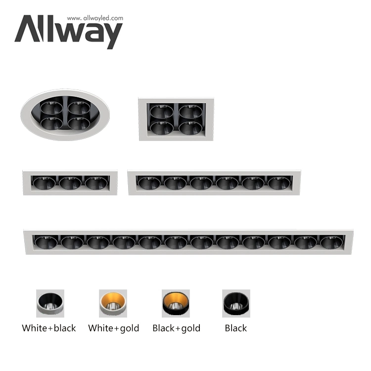 Allway New Arrivals Adjustable Module Frame Moving Head Spot Track Linear Light Indoor LED Downlight