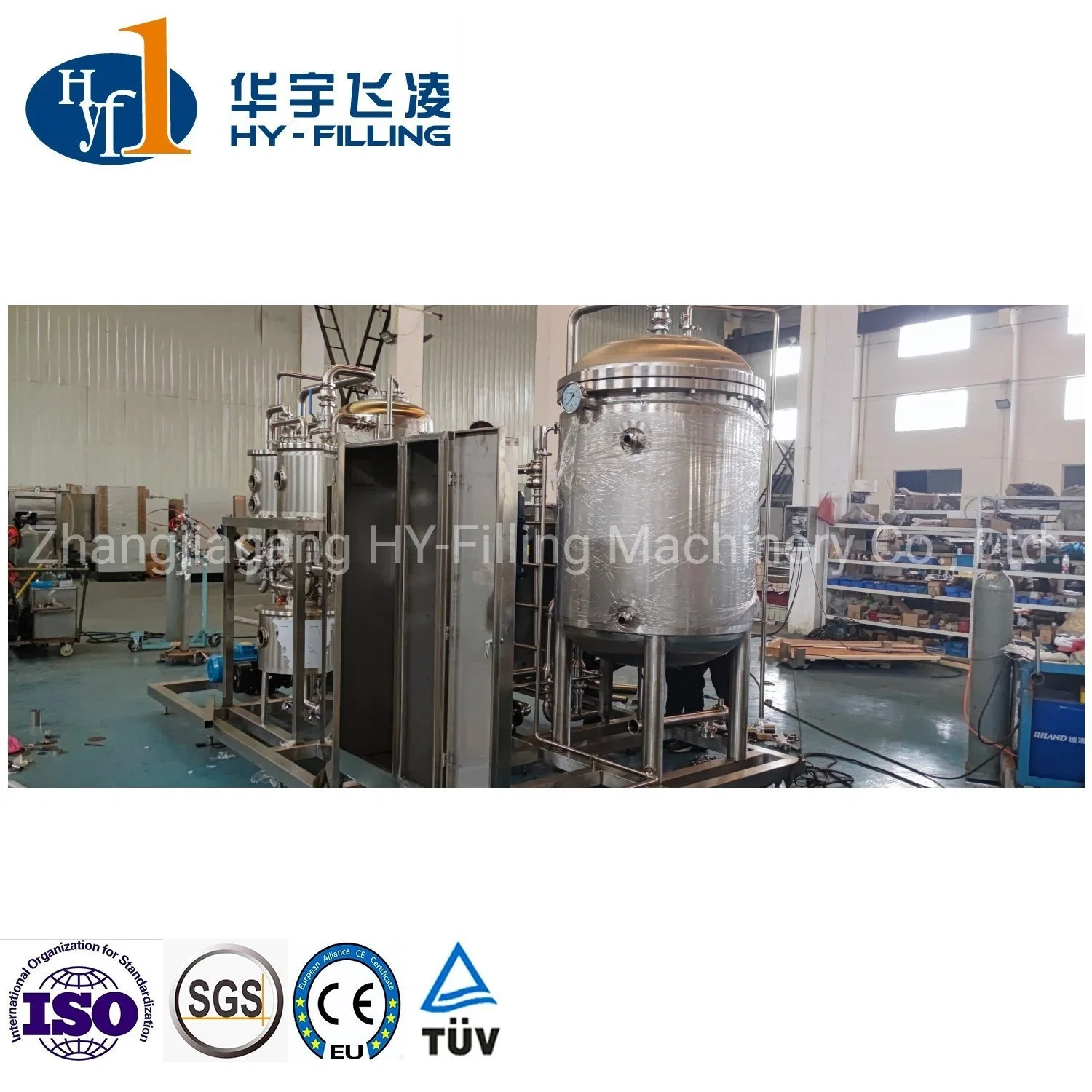 Carnonated Dirnk CO2 Mixer CSD Liquid Beverage Processing Mixing Filling Complete Machine Line