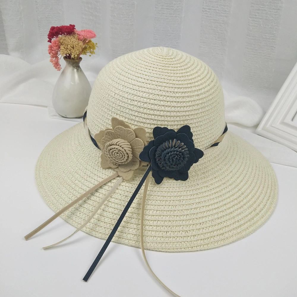 Lady Summer Fashion Knitted Wide-Brim Straw Wholesale/Supplier Women Beach Hats