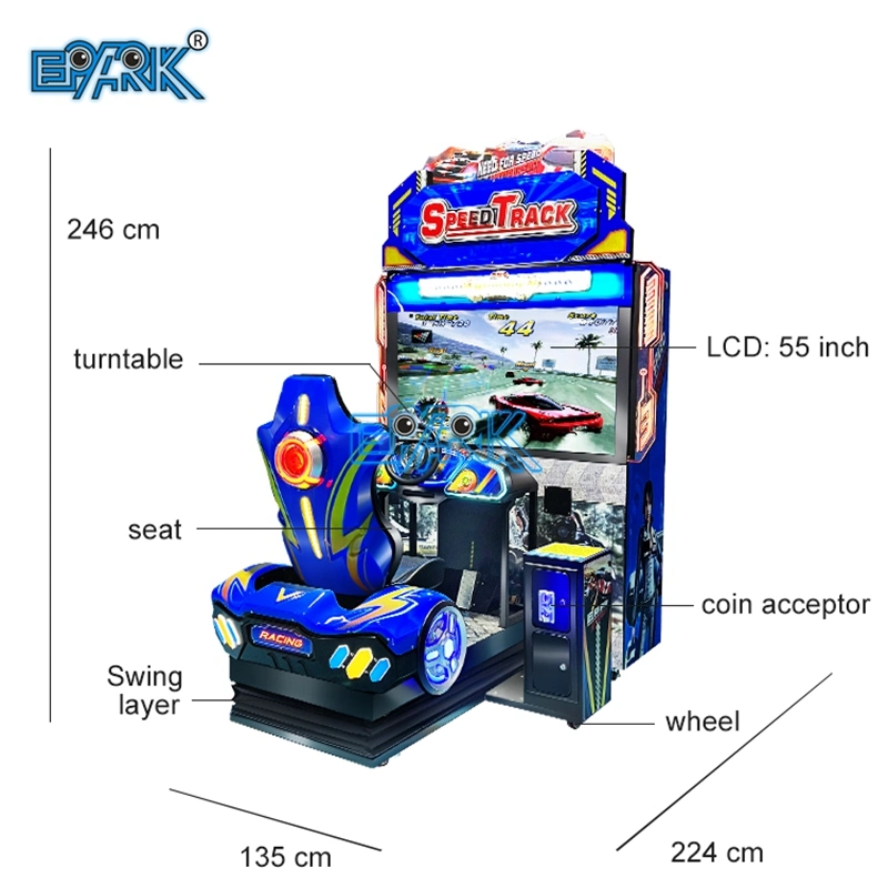 Coin Operated Dynamic Car Speed Track Dynamic Outrun Racing Car